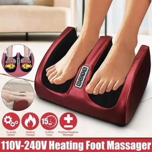 Electric Foot Massager with Heating Therapy & Hot Compression