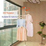 3-Tier Adjustable Vertical Laundry Pole & Garment Rack